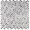 Msi Bergamo Herringbone SAMPLE Polished Marble Mesh-Mounted Mosaic Tile ZOR-MD-0432-SAM - alternate 5